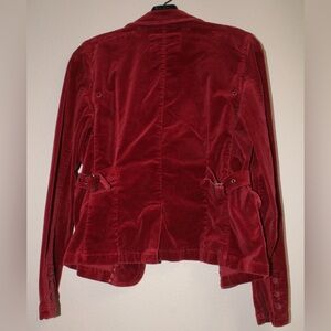 American Eagle Outfitters Red Velvet Blazer